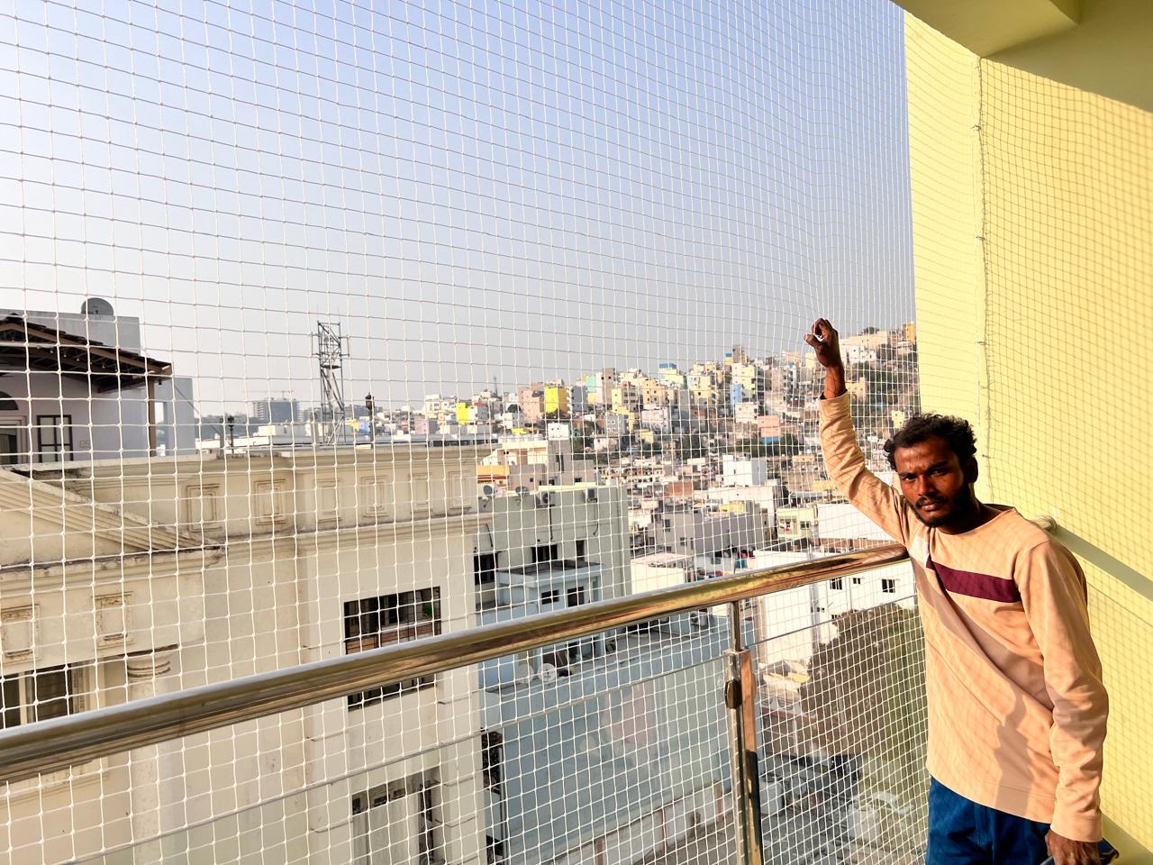 Safety Nets, Invisible Grills and Bird Nets Installation in Hyderabad