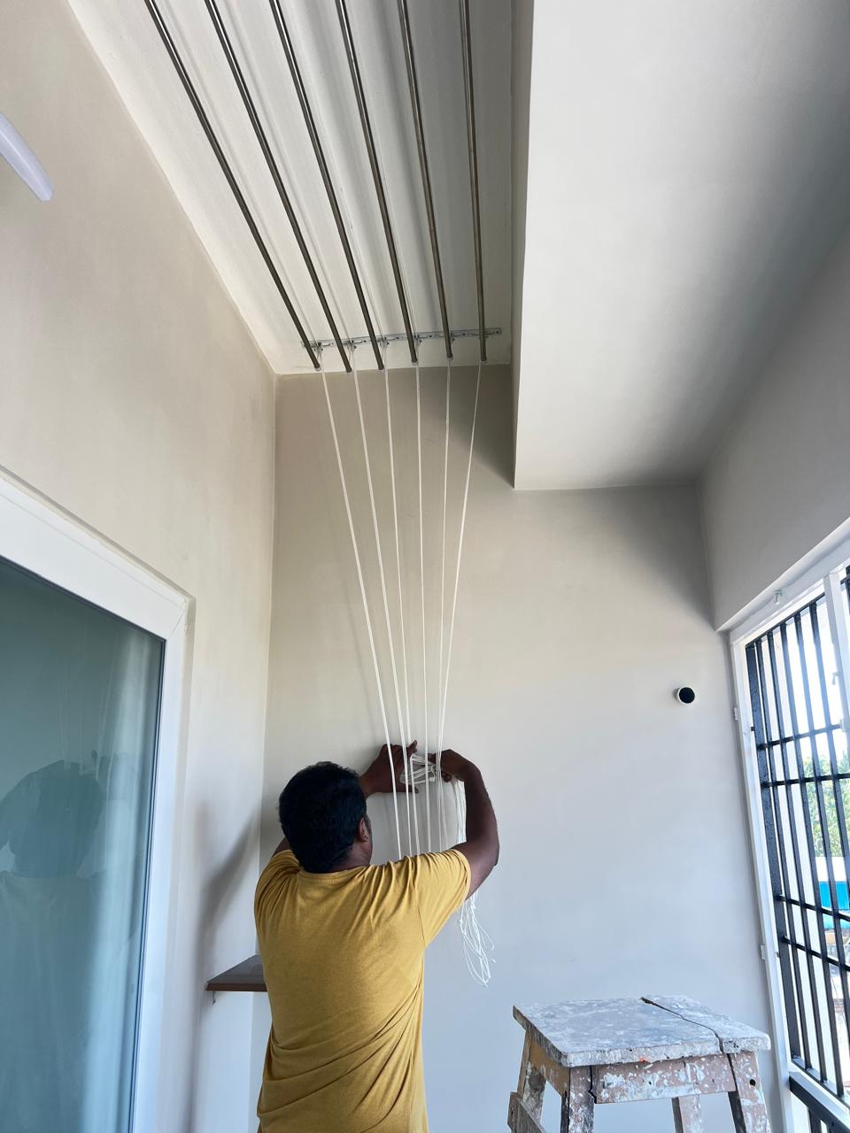 Balcony Cloth Hangers Installation for Apartments in Hyderabad