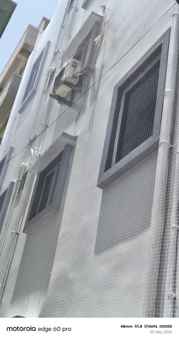 Shanmukh Safety Nets Hyderabad Pigeon Safety Nets Bird Nets Invisible Grills and Cloth Hangers Services